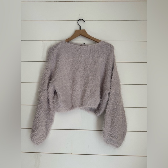 Free People Flurry Sweater in Lilac Frost - Picture 5 of 9